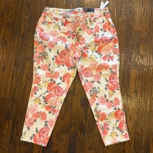 Talbots Floral Ankle Denim Pants